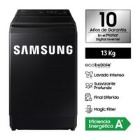 Lavadora Ecobubble Samsung WA13CG5441BVPE 13 Kg Negro
