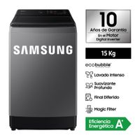 Lavadora Samsung EcoBubble WA15CG5441BDPE 15KG Gris Oscuro