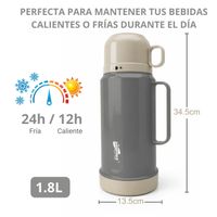 Termo 1.8 L Bebidas Calientes y Frías para Uso Diario Familiar Camel