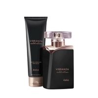 Set perfume de mujer Vibranza Addiction y lociÃ³n perfumada