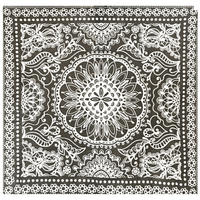 Mandala Manta Sábana para Playa Oasis Negro de Algodón