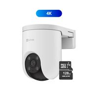 Cámara De Seguridad Ezviz Wifi H8C 4K 8MP + Micro SD 128GB para exterior  - Blanco