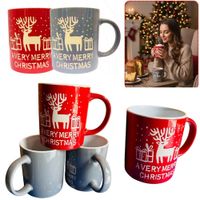 set de 3 Tazas navideñas 300ml sublimadas diseños al surtidos