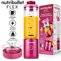 Licuadora Portátil Nutribullet Flex 650 ml para Smoothies y Batidos Fucsia