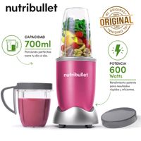 Licuadora Portátil Nutribullet 600 para Smoothies y Batidos 700ml Fucsia