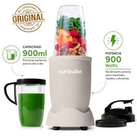 Licuadora Portátil Nutribullet PRO 900 para Smoothies y Batidos Beige Claro