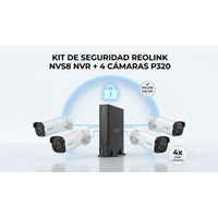Kit de Seguridad Reolink NVS8 NVR + 4 Cámaras P320 5MP PoE Visión Nocturna Detección Inteligente