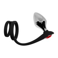 Nexus Plug Anal con Doble Anillo para Pene 3 Tallas con Gema Vibra+