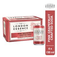 Agua Saborizada con Gas LONDON ESSENCE Pink Soda Lata 150ml Paquete 6un