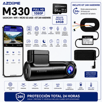 CÁMARA PARA AUTOS DASHCAM AZDOME M330 1080P WiFi + 64GB + Kit 24H