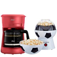 Cafetera de 5 Tazas Oster BVSTDCS51R + Máquina de Pop Corn PO2018 Imaco