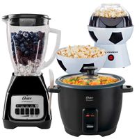 Licuadora Oster BLSTKAG-BPB + Arrocera CKSTRCB10DFBLK + Máquina de Pop Corn PO2018 Imaco
