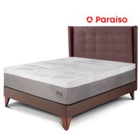 Dormitorio Europeo Royal Balanzze + Cabecera Gold 1.5 Plazas Chocolate