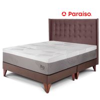 Dormitorio Europeo Royal Balanzze + Cabecera Gold King Chocolate