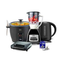 Combo Oster Licuadora BLSTKAG-BPB + Olla CKSTRCB10DFBLK + Hervidor BVSTKT3101 + Sandwichera CKSTSM28