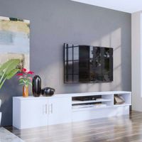 Mesa de TV Tupandi 65"" 2 Puertas Movenda Blanco