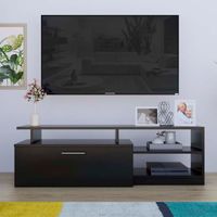 Mesa de TV Canoas 55"" 1 Puerta Movenda Negro