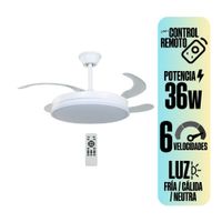 Ventilador de techo Led 34W 3cct 42"" con control Ikelite