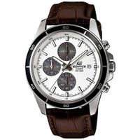 Reloj Casio Edifice EFR-526L-7AV Fecha Cronómetro Aceri Inoxidable Correa Cuero Marron