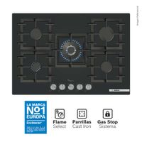 Encimera a Gas Bosch 5 Quemadores PPQ7A6I40 Cristal Templado