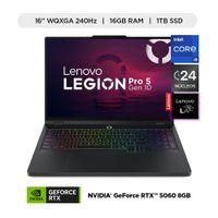 Laptop Gamer Lenovo Legion Pro 5i Intel Core i9-14900HX 16GB RAM 1TB SSD RTX 5060 8GB 16” WQXGA 240Hz