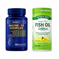Pack Magnesio Complex 120 Cápsulas + Omega 3 120 Softgels