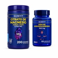 Pack Citrato de Magnesio 200 g + Ashwagandha KSM-66 60 Caps