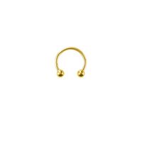 Piercing dorado para septum smiley labret nariz labio oreja 10mm