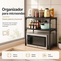 Organizador sobre Microondas de 2 Niveles Negro