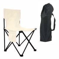 Silla Plegable Portátil para Camping y Playa Flex Tamaño S Blanco Hueso