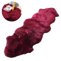 Alfombra Bajada De Cama Peluda Vino