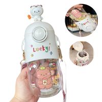 Tomatodo Portátil Oso Mebo 3D Con Stickers de 600 ml Blanco
