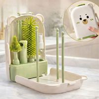 Set de Cepillos Para Biberón Portátil Nubi Verde