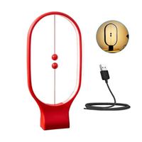 Lámpara Magnética Ovalada Modelo Péndulo Rojo