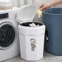 Tacho de Basura con Tapa a Presión 10L Coffe