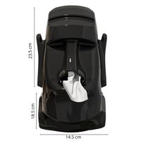 Dispensador Moai Multiuso para Pañuelos, Lentes y Audifonos Negro