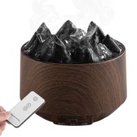 Humidificador Flame Mountain con Luces RGB Marrón Oscuro