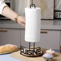 Porta Papel Toalla Cuisine con Base de Bambú