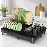 Escurridor de Platos Extensible 1 Nivel Negro Smart