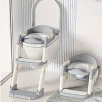Escalera de Baño con Bacín Infantil Plegable BD103 Gris