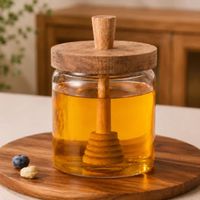 Frasco para Miel 400 ml con Tapa de Madera