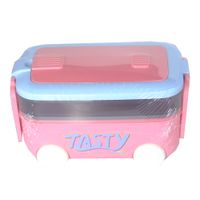 Taper fiambrero 2 divisiones con tapa modelo carrito Rosa