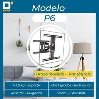 RACK MOVIBLE PARA TV D'Kza P6 DE 32 hasta 75