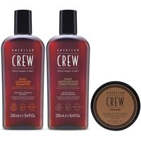 Daily Shampoo + Acondicionador + Cera Pomade American Crew Men
