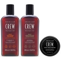 Daily Shampoo + Conditioner + Cera Heavy Hold Pomade American Crew Men