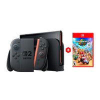 Consola Nintendo Switch 2 Bundle Mario Kart World físico, Full HD, 256GB, 12GB RAM, negro