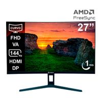 Monitor curvo Teros TE-2734S 27"" Panel VA, FHD, 144Hz, 1ms, entradas HDMI/DP