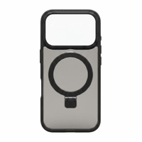 Case iBox metal matte para iPhone 17 Pro Max con magsafe, soporte en cámara y material de TPU flexible y PC rígido, negro