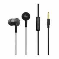 Audífonos in ear Izuum PJT-DEP2412BLK, micrófono incorporado, cable de 120 cm, jack de 3.5 mm, negro