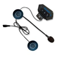 Audífonos in ear bluetooth con micrófono, para casco de moto, negro